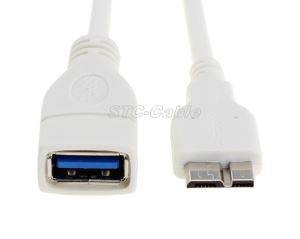 Weiße USB 3.0 Micro B USB 3.0 weibliche OTG Kabel