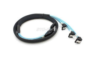 SATA 7Pin 90 Grad, 180-Grad-Kabel mit Latch X 3 (Arm) blau