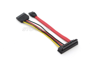 Bis Winkel SATA 22pin zu SATA 7pin mit LP4pin Netzkabel