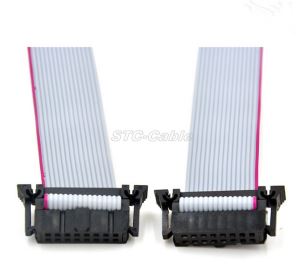 2,54 mm Pitch 2x8Pin 16Pin 16 Drähte IDC gehüllt Header Flachband-Kabel F/F