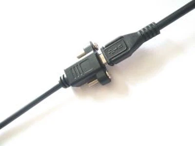 Panel Mount Extension USB Kabel - Micro B Stecker auf Micro B Buchse